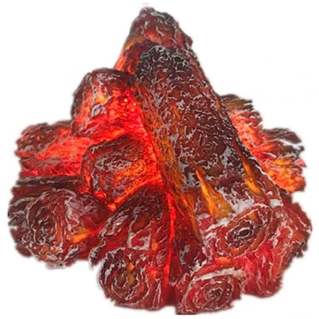 Ywec Flameless Fireplace Light Artificial Led Fireplace With Realistic Log Wood Burning Flame