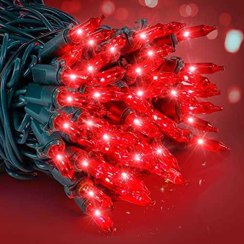 woohaha Christmas Lights Outdoor,2PACK 13ft 50-count Lights Incandescent Mini String 120v ul Lights