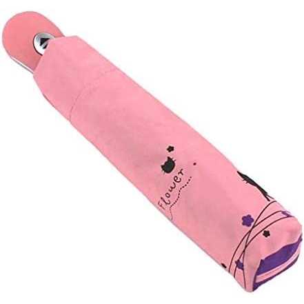 umbresen Windproof Compact Travel Folding Cute Cat Umbrella,Auto Open Close Rain&Sun Lightweight Portable Umbrellas with Cover for Kids Women Men