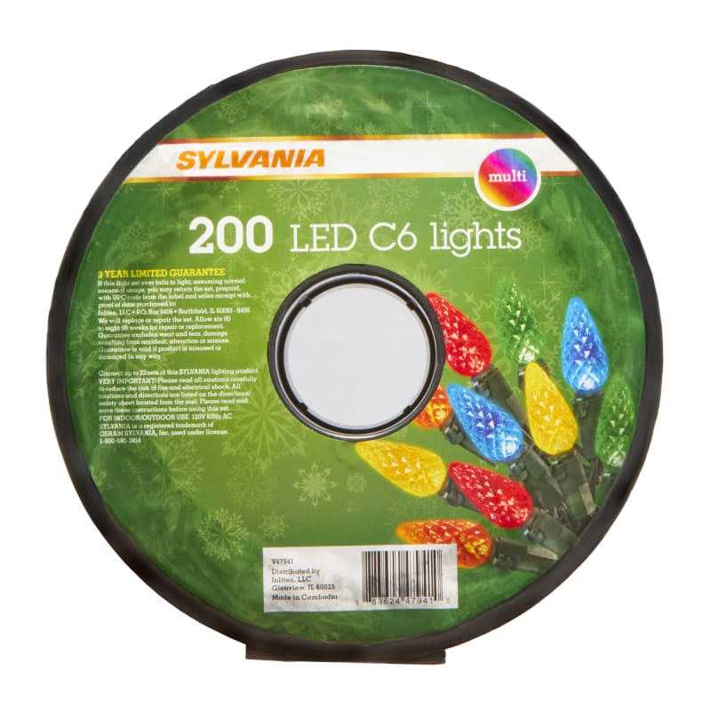 Sylvania 200 Ct Multi-Colored LED C6 Lights