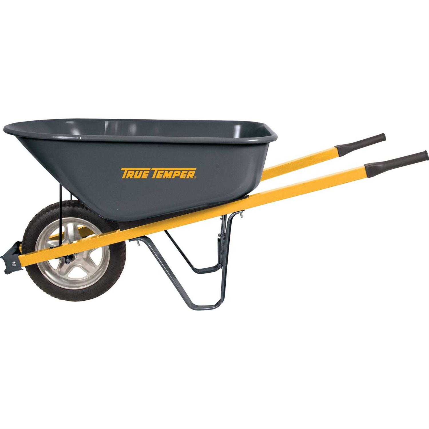 True Temper Steel Residential Wheelbarrow 6 cu ft