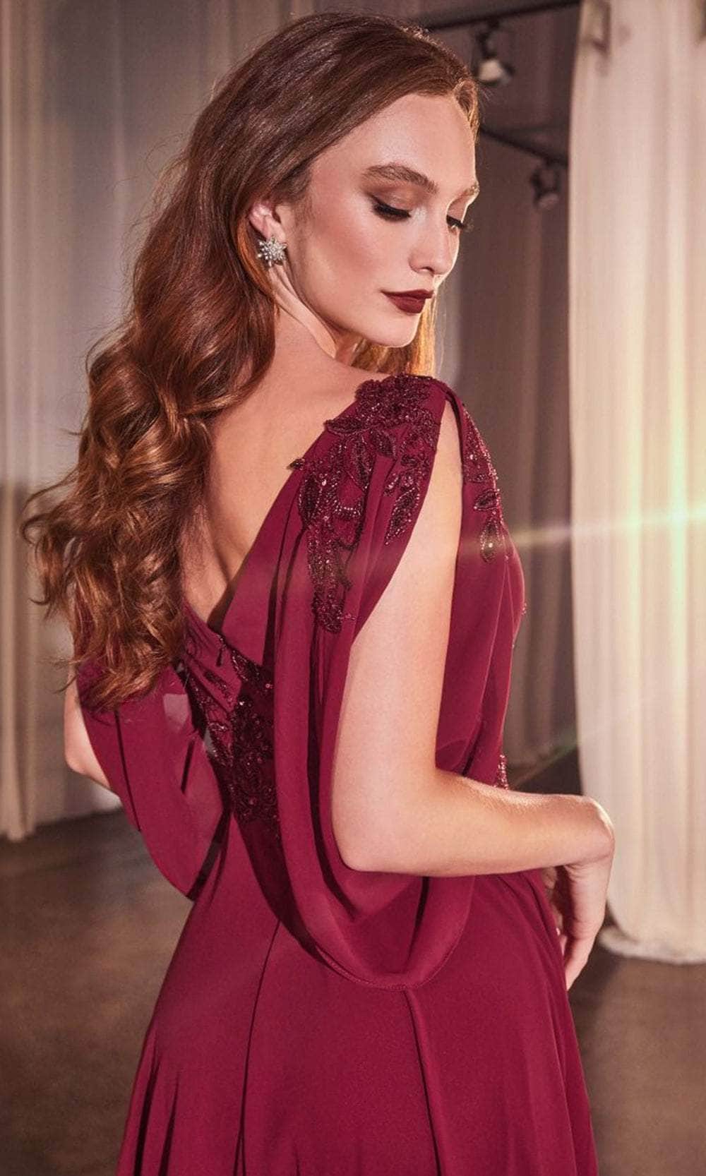 Applique Split Sleeve Gown