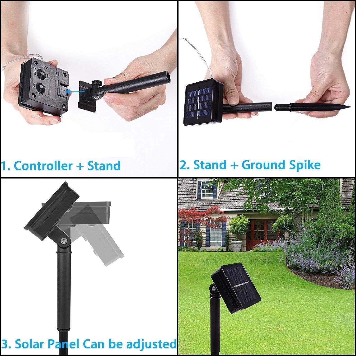 Useber Solar Lights Outdoor 24Ft 50LED Solar Garden Lights Waterproof Crystal Globe Indoor/Outdoor Fairy Lights Solar Lights Garden,Party