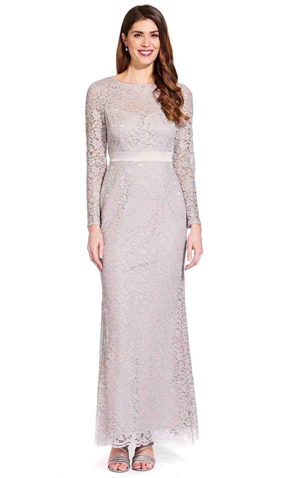 AP1E205128 Lace Long Sleeve Fitted Dress