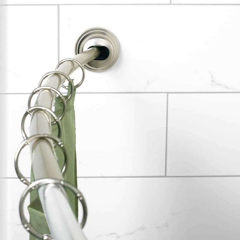 Zenna Home Aluminum Tension Curved Shower Curtain Rod
