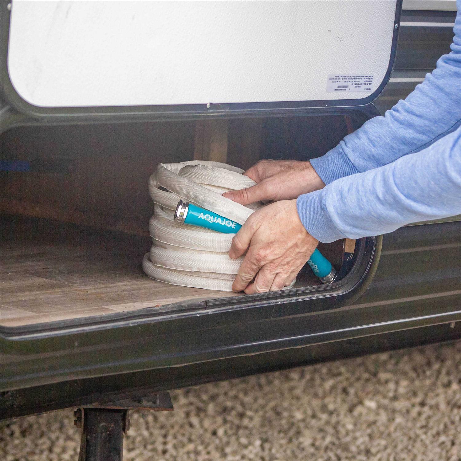 Aqua Joe AJFJH50-58-RV Superlight Marine-Grade FiberJacket RV Hose