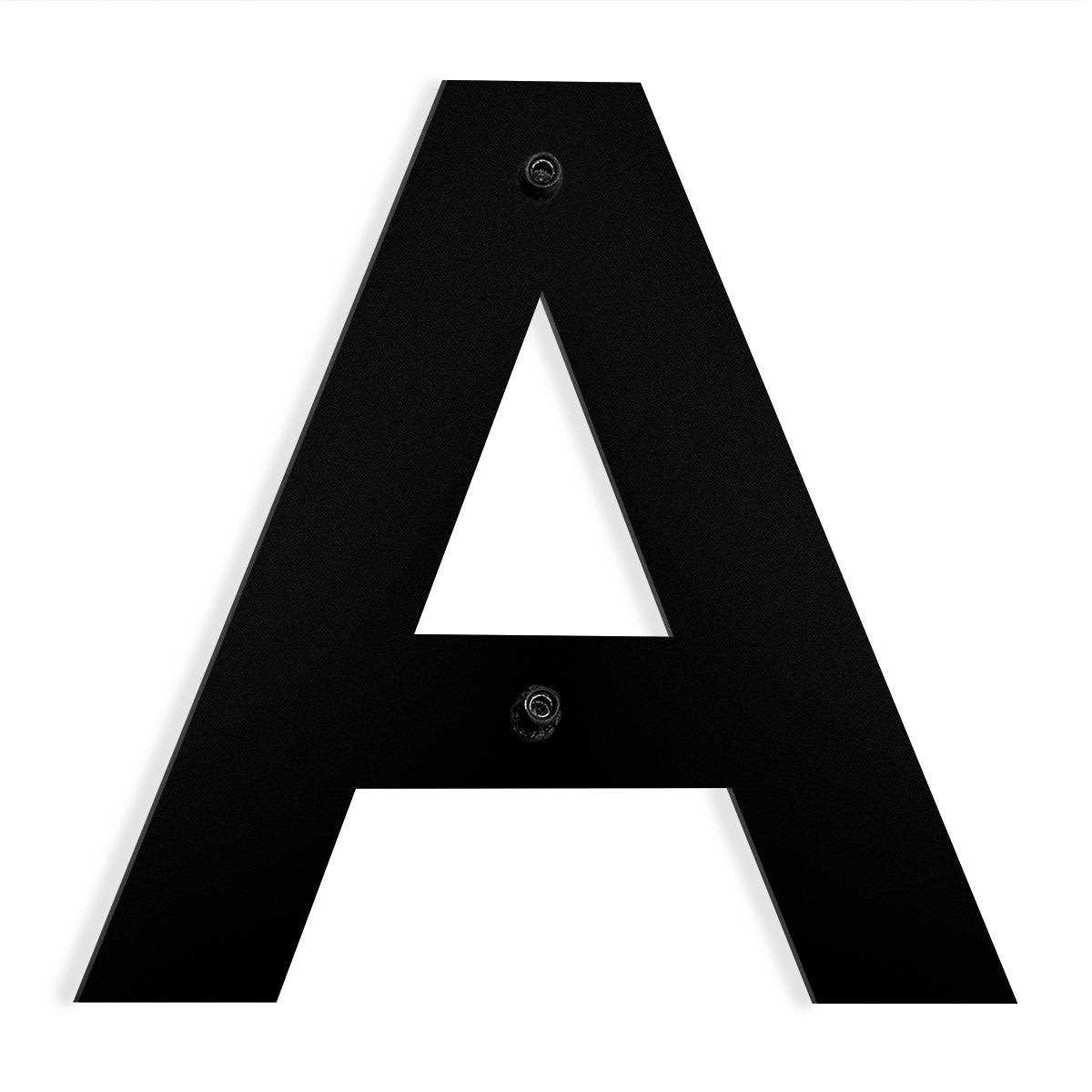 Barton 6 in. Black Stainless Steel Floating House Letter