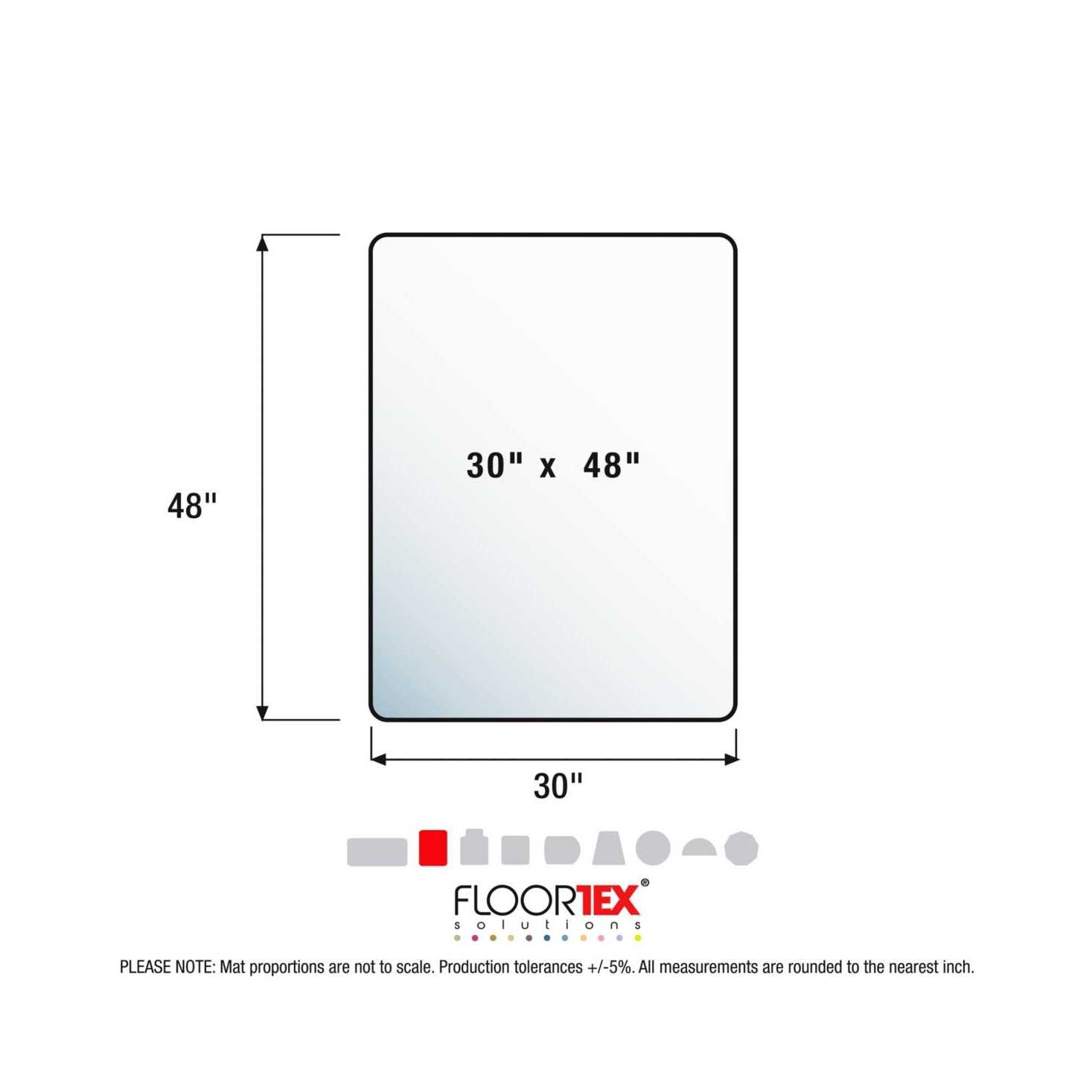 Floortex Advantagemat Vinyl Rectangular Chair Mat for Carpets up to 1/4