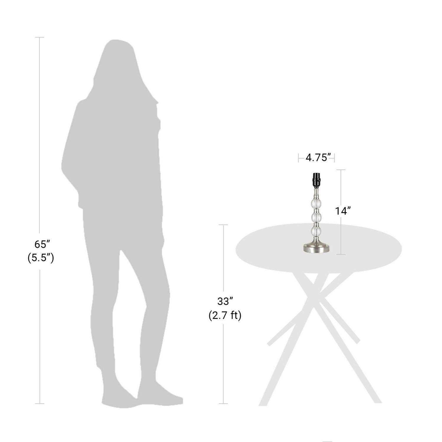 Better Homes & Gardens Brushed Nickel Stacked Glass Ball Lamp Base