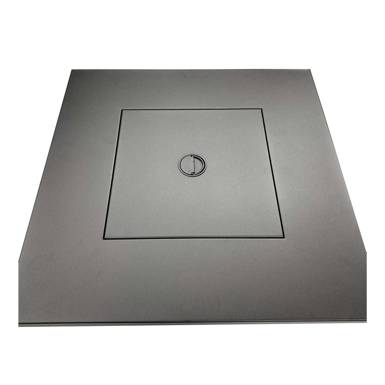 Mainstays 28 Square 50000 BTU Propane Gas Fire Pit Table Lava Rocks