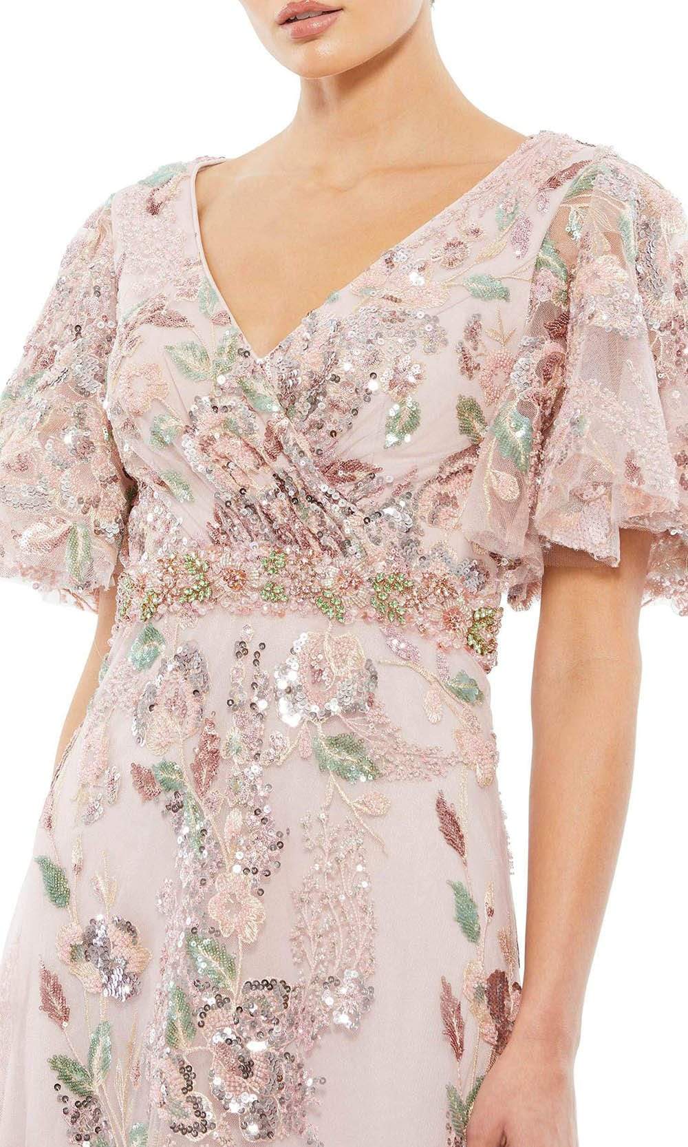 67880D Short Sleeves A-Line Mother of the Bride Dress