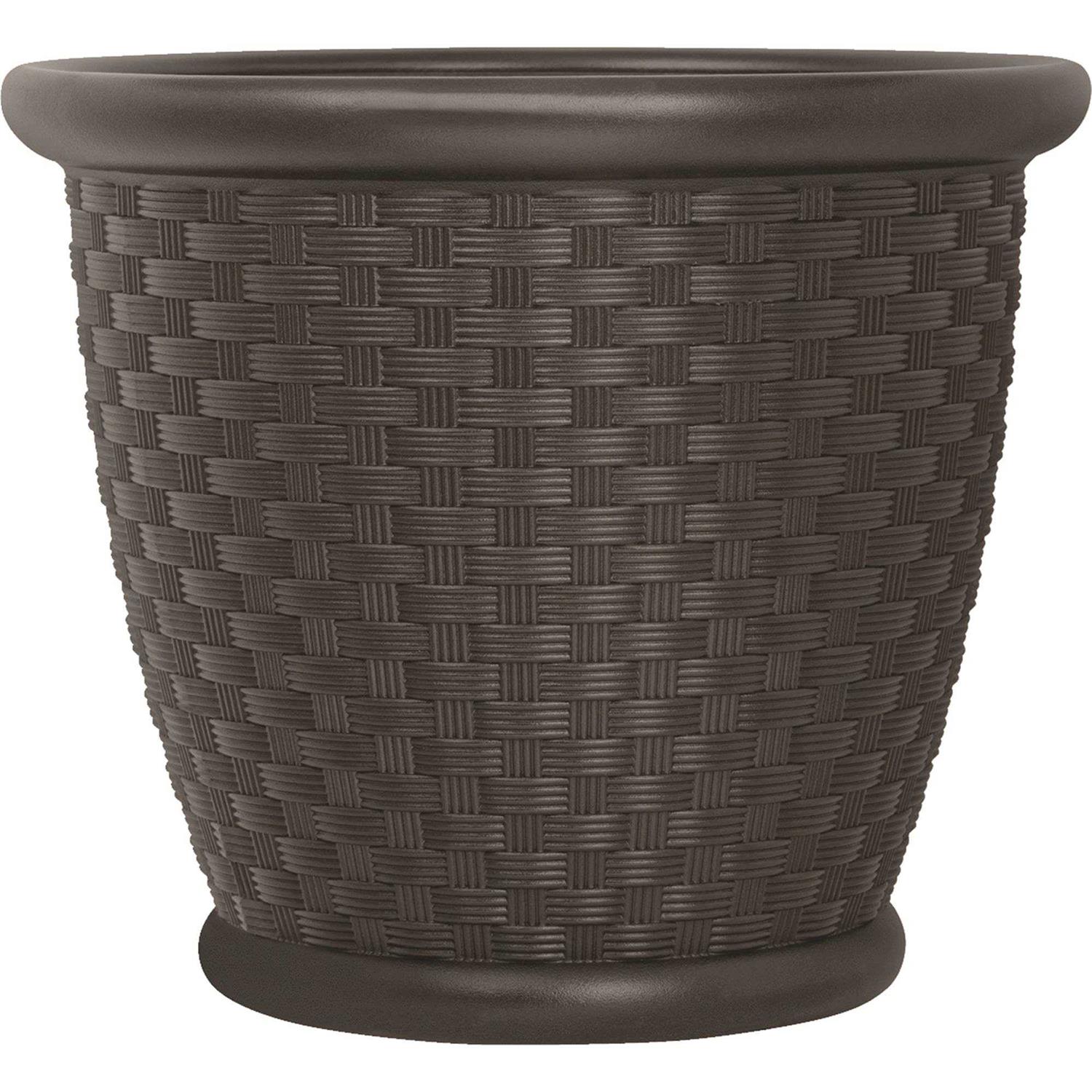 Suncast Resin Wicker Planter