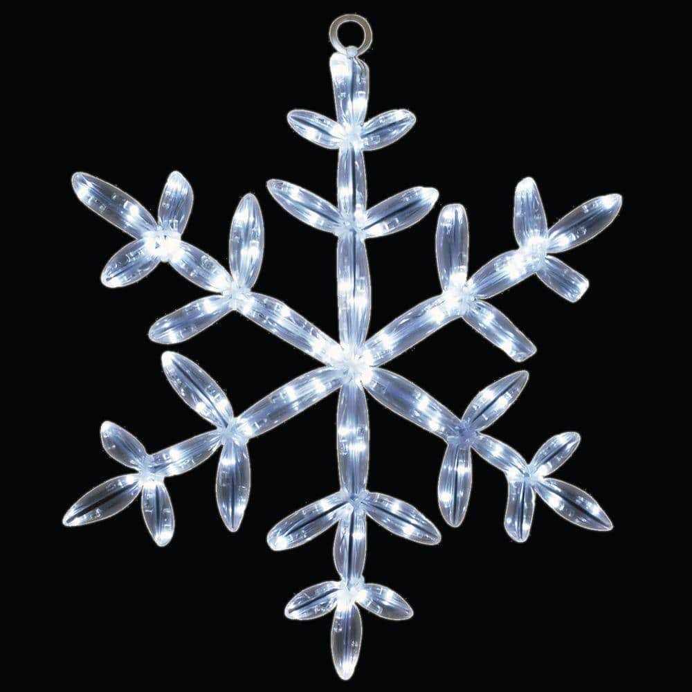 24 in. 120-Light LED Tube Light Snowflake