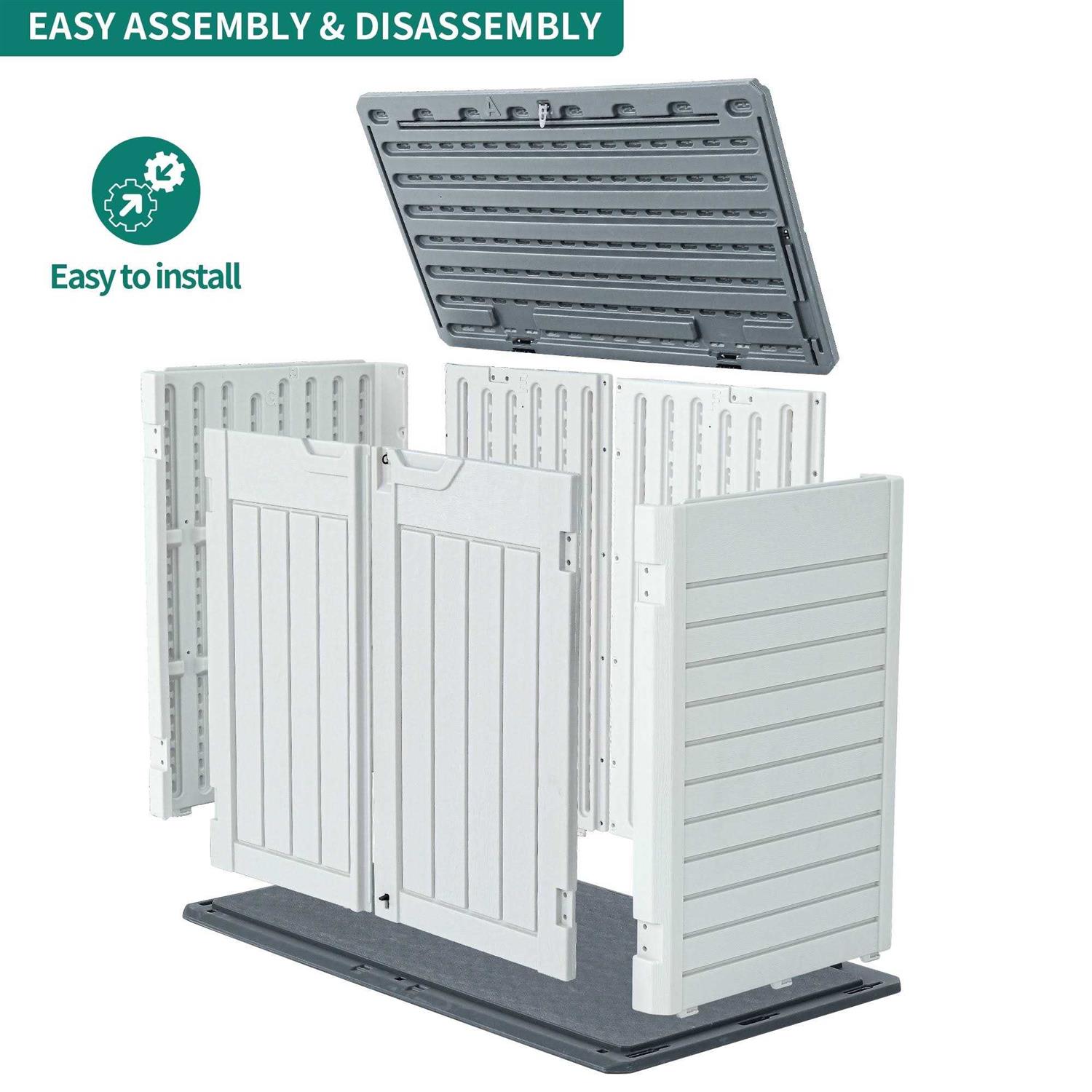 4.25 ft. W x 2.4 ft. D Resin Storage Shed