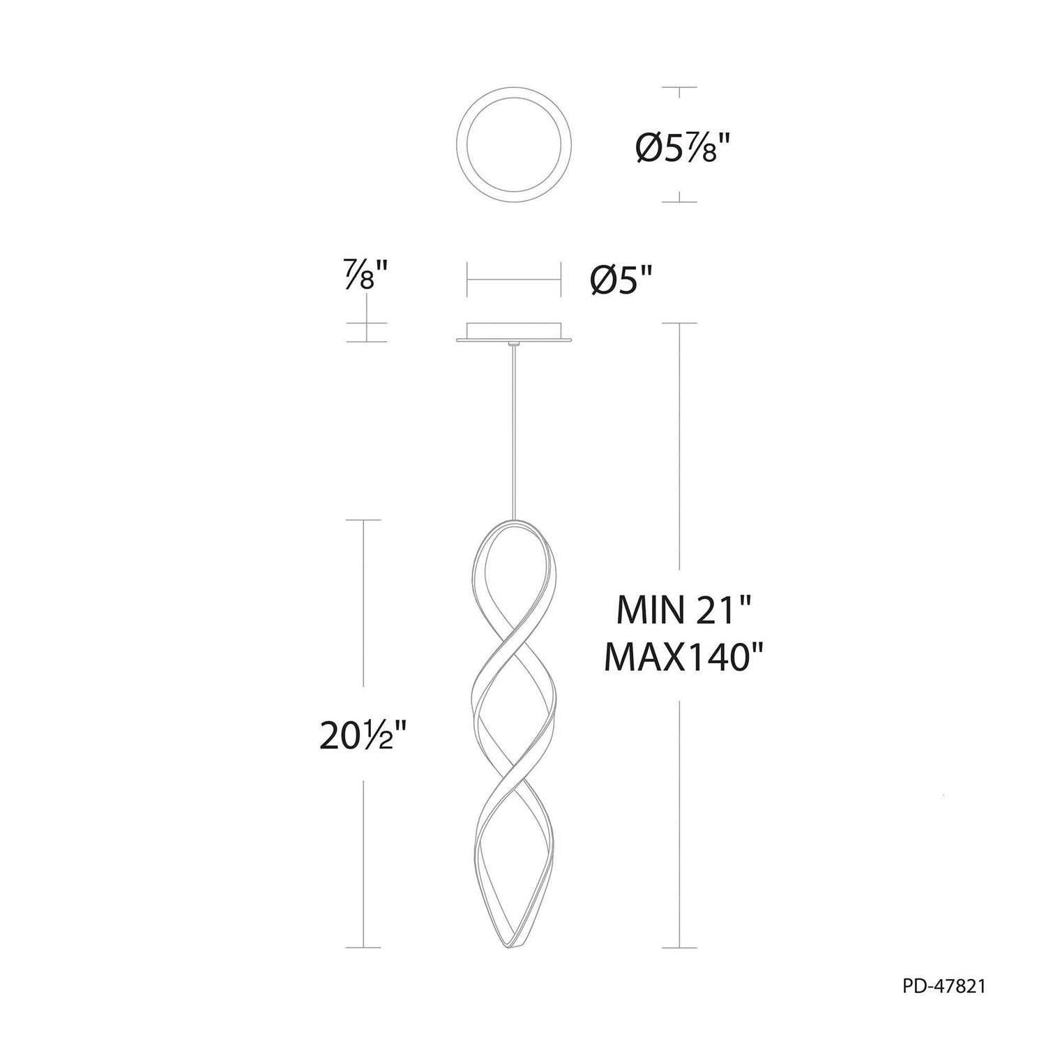 WAC Lighting Interlace LED Pendant PD-47821