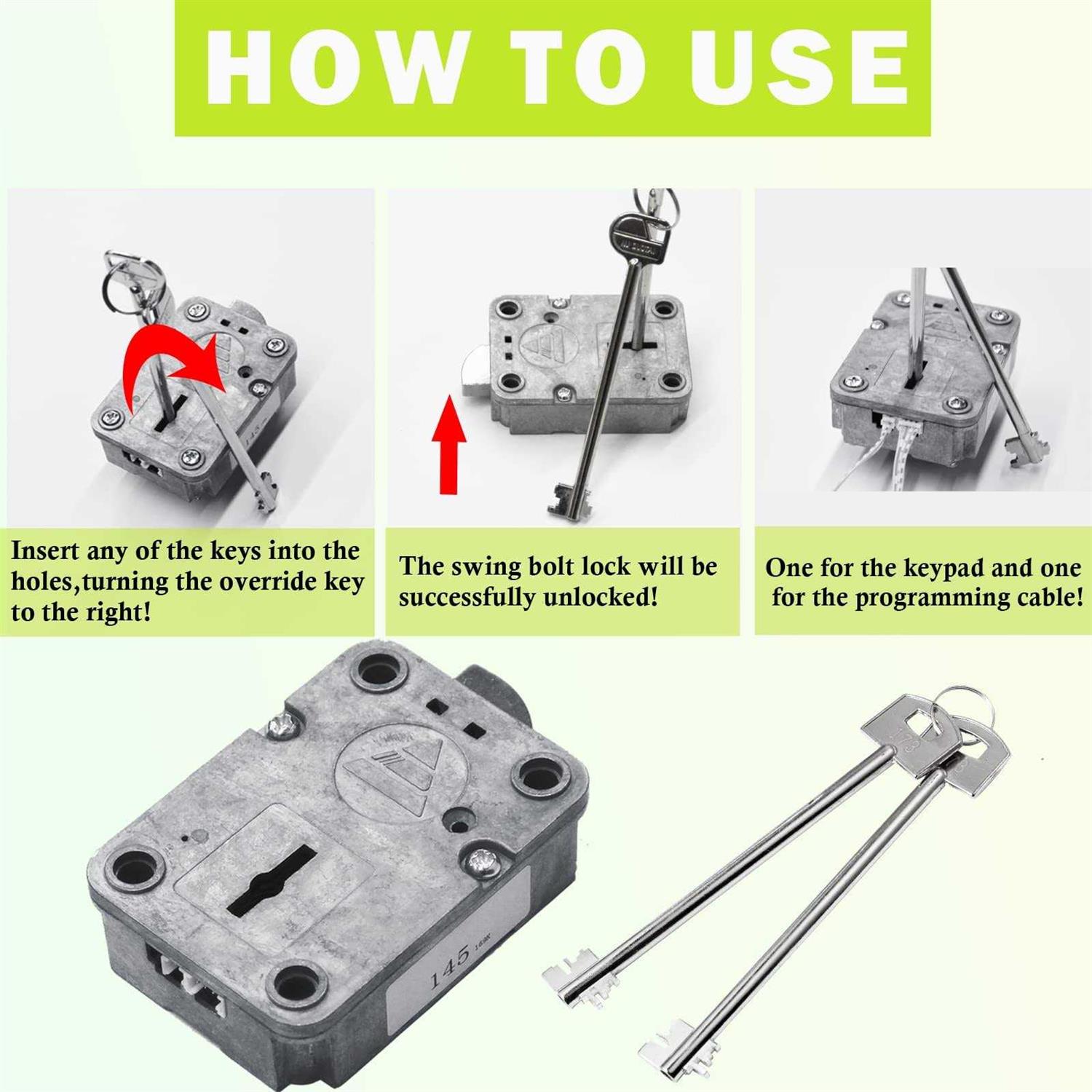 Wah LIN Parts EMP Fingerprint Safe Electronic Lock Biometric Gun Cabinet Lock Swing Bolt Gun Safe Lock