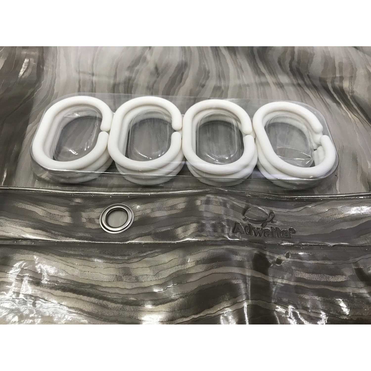 Adwatia Shower Curtain 3d Ripple Bathroom Curtain Liner 72&” 72