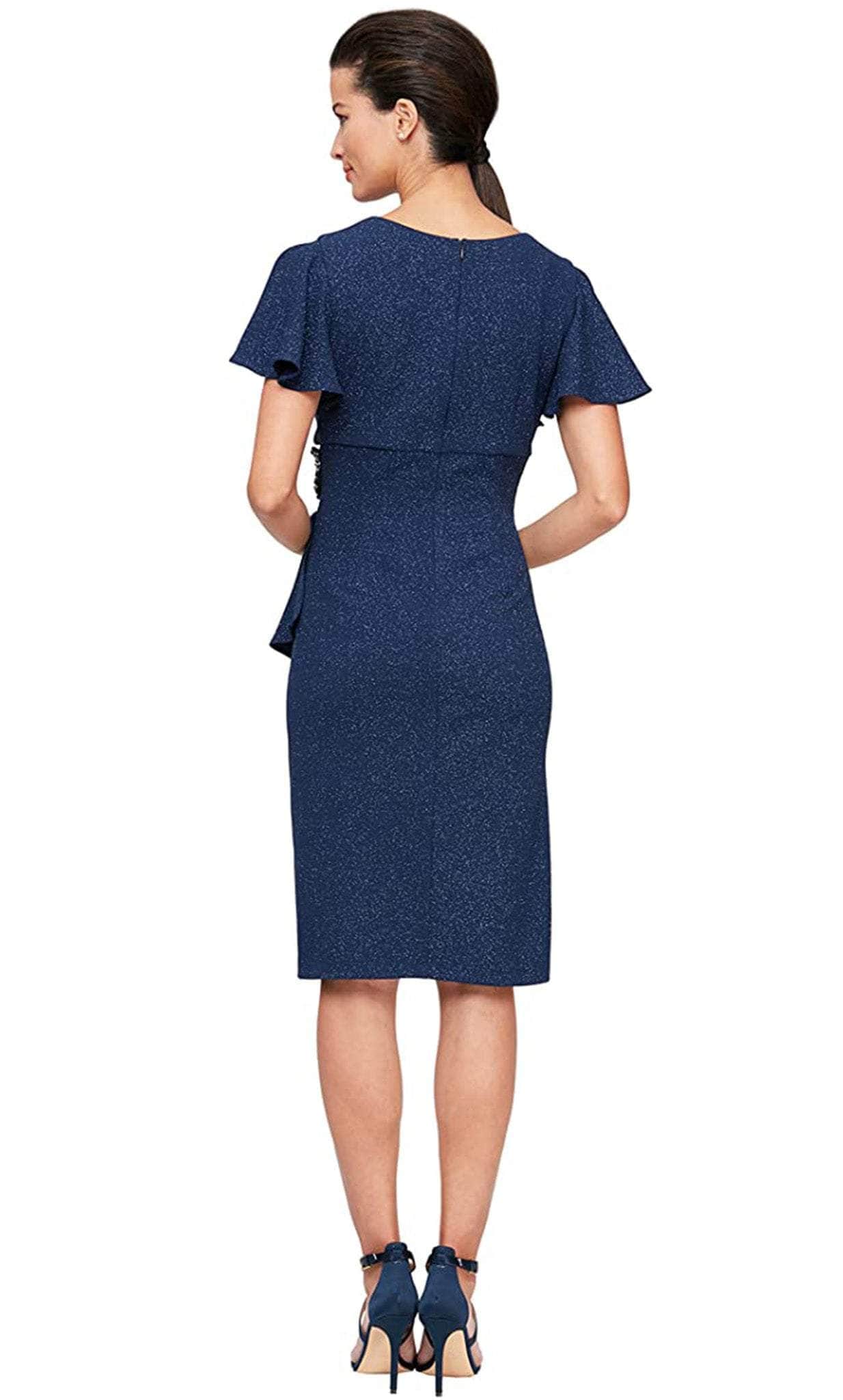 Glittered V-Neck Cocktail Dress 9127166