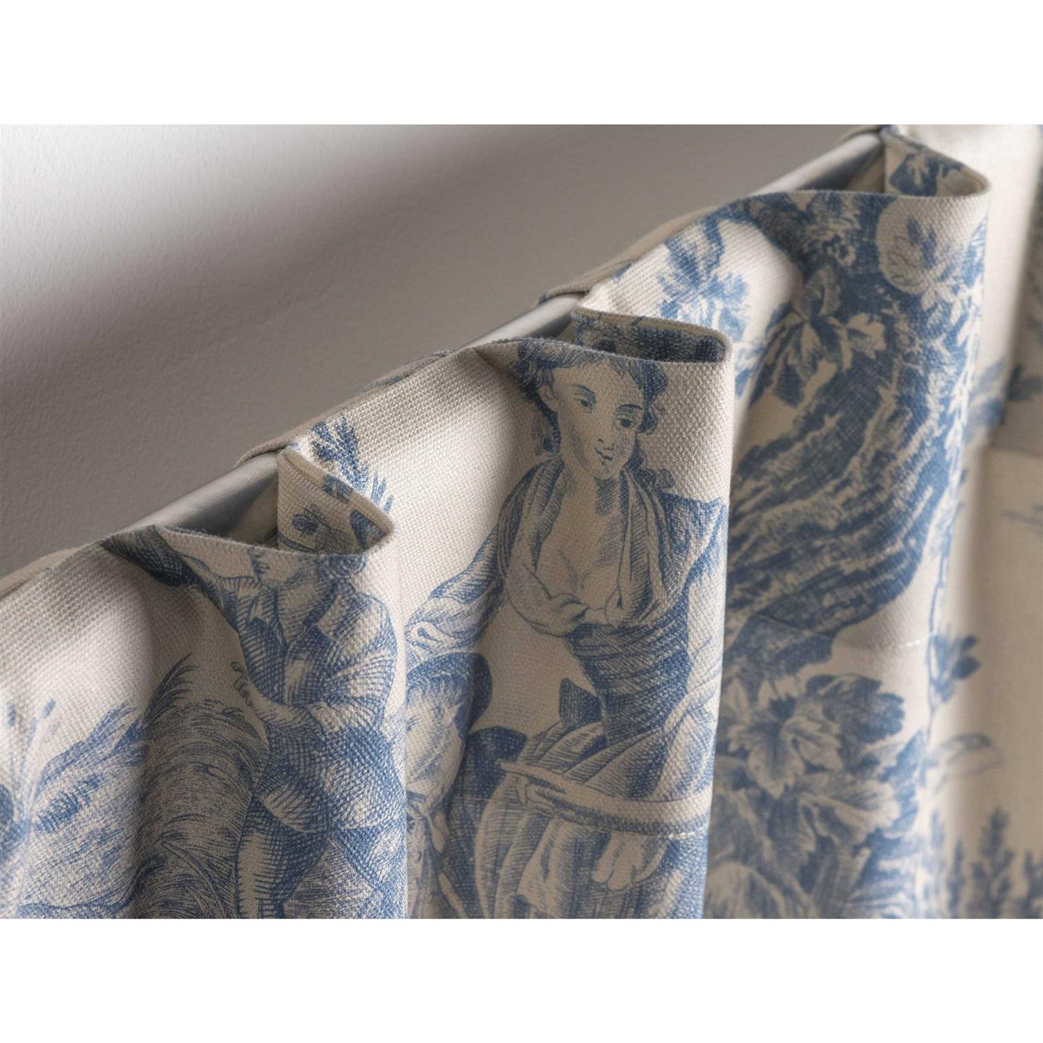 100% Cotton Toile Semi-Sheer Rod Pocket Single Curtain Panel Maison d’ Hermine Curtain