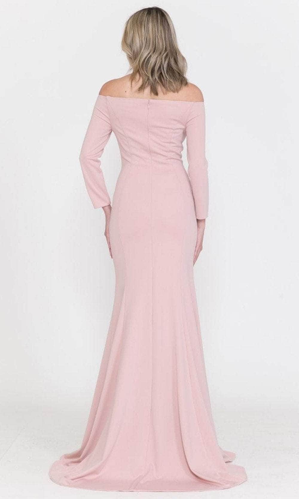 Off-The-Shoulder Long Sleeve Fitted Gown