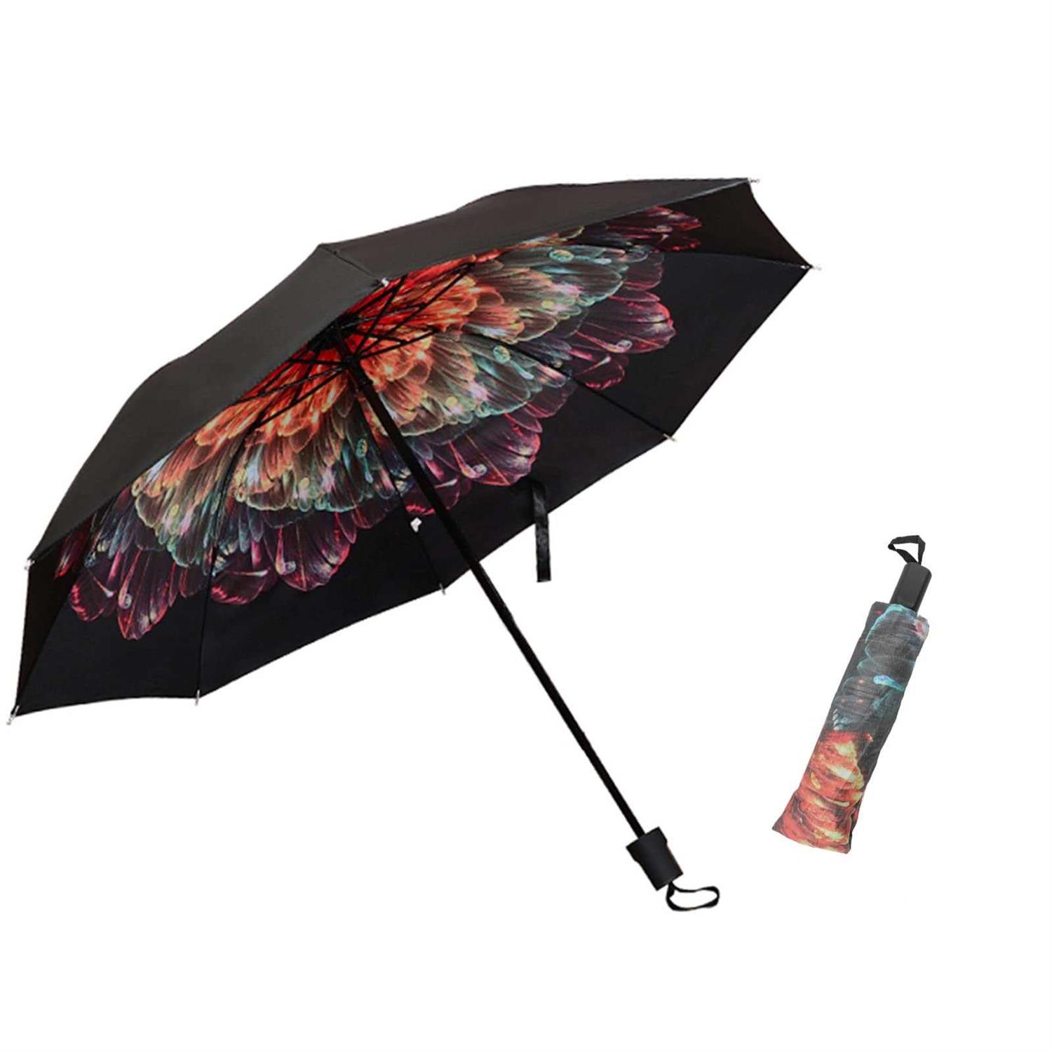 LLanxiry Umbrella Small Compact Travel Umbrellas for Rain Mini Folding Portable Windproof Umbrella for Man/women