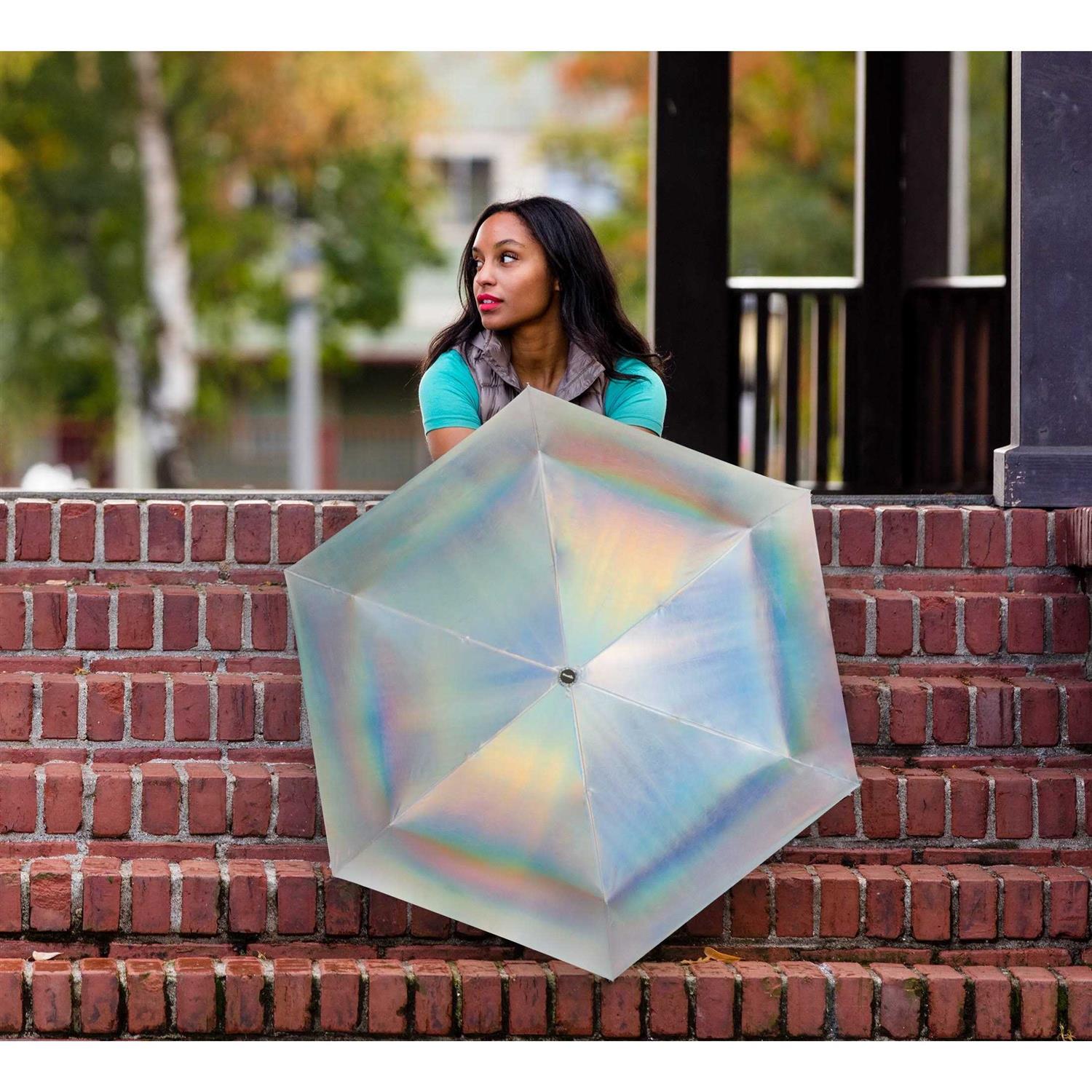 ShedRain Auto Open & Close Umbrella Iridescent