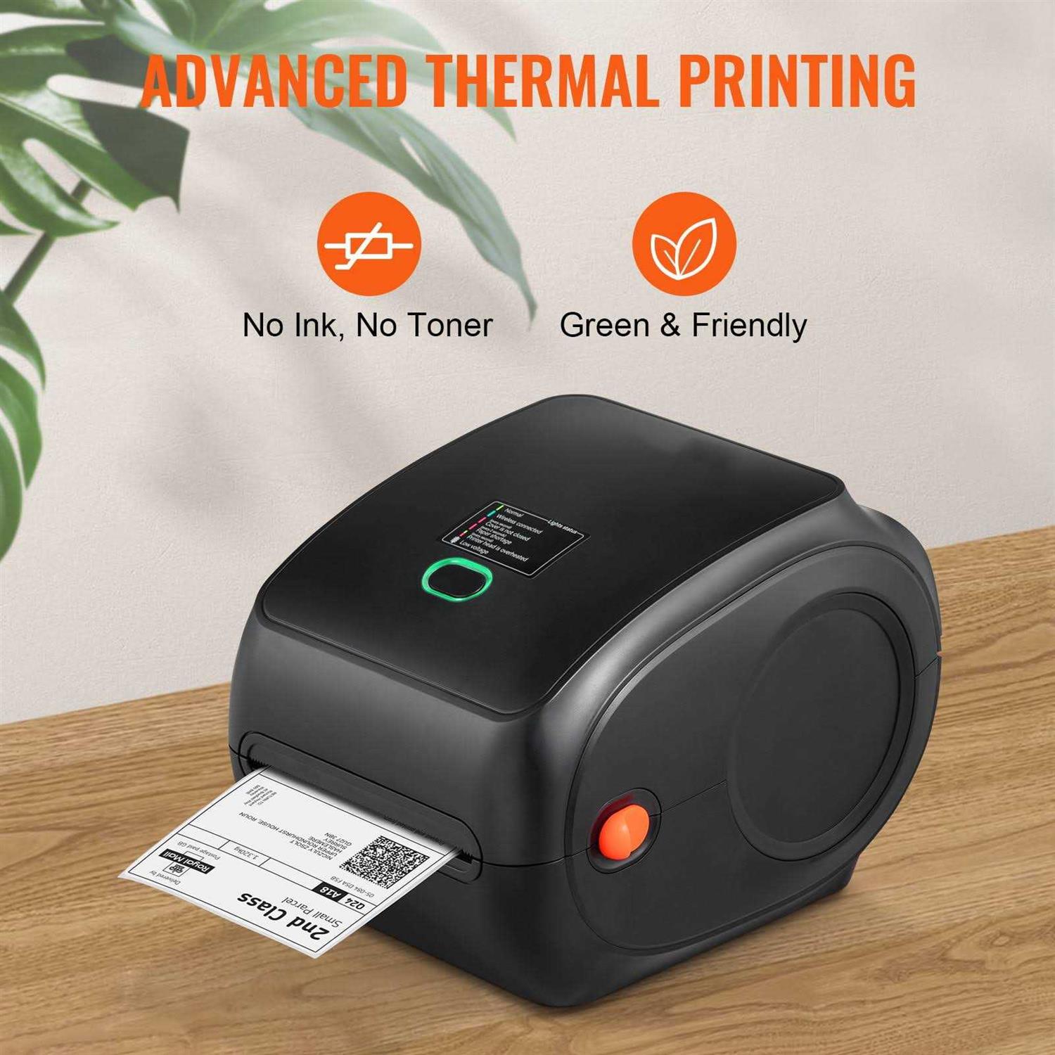 VEVOR Thermal Label Printer 4×6 300dpi USB/Bluetooth for Amazon eBay Etsy UPS