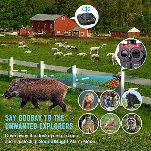 1/2 Mile Long Range Solar Wireless Driveway Alarm System IP65 Weatherproof Outdoor Motion Detectors&Sensor 120dB Siren Sound Light Security Alert