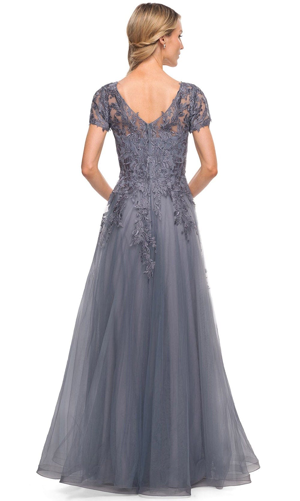 Lace Tulle A-Line Long Mother of the Bride Gown