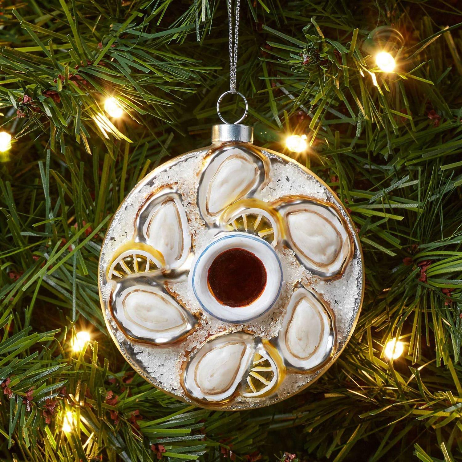 Wondershop Glass Oysters Christmas Tree Ornament