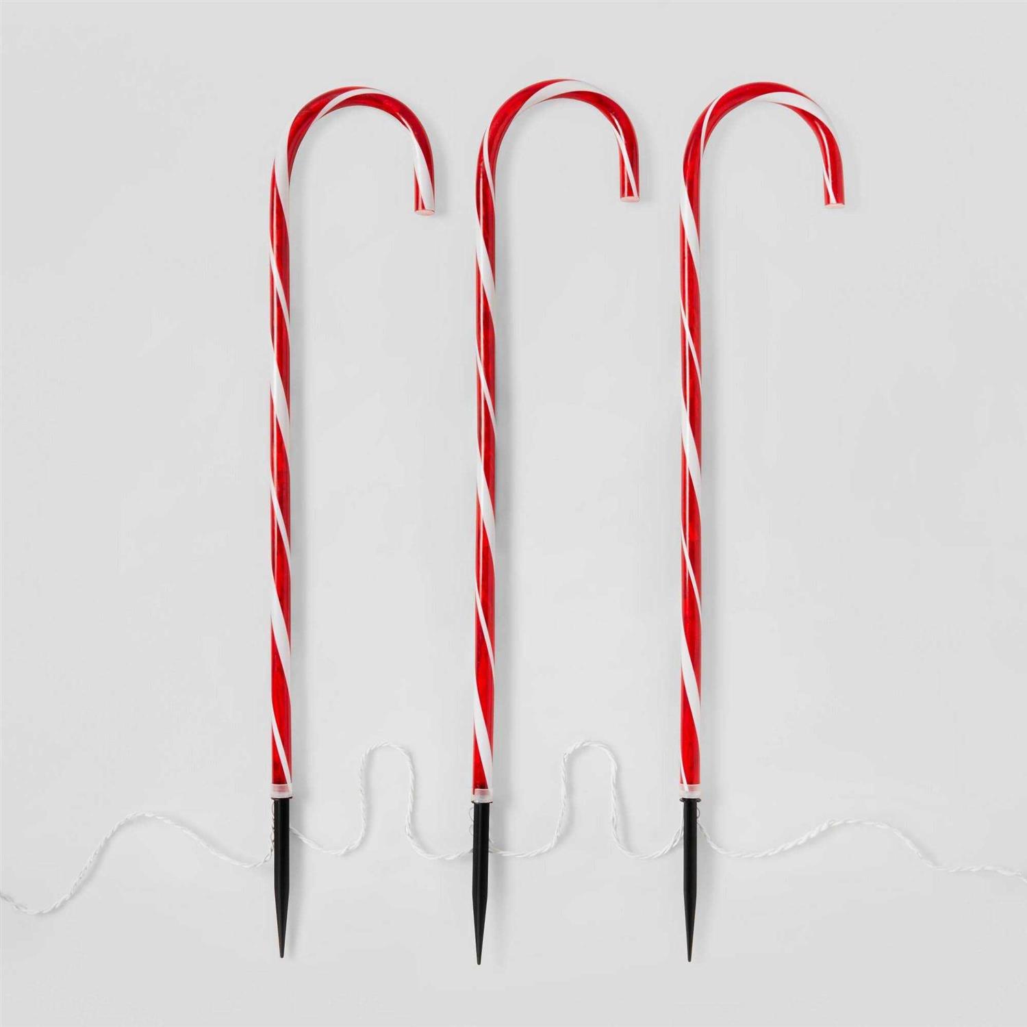 Wondershop 3ct/28in Candy Cane Christmas Path Lights