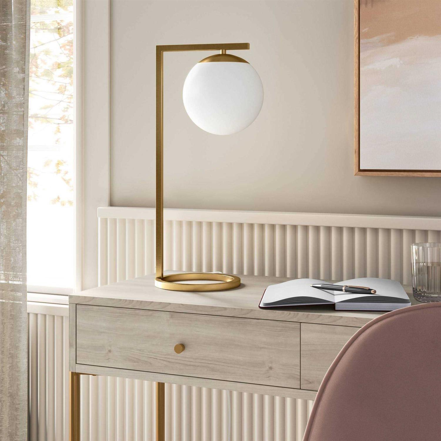 Threshold Globe Desk Lamp White