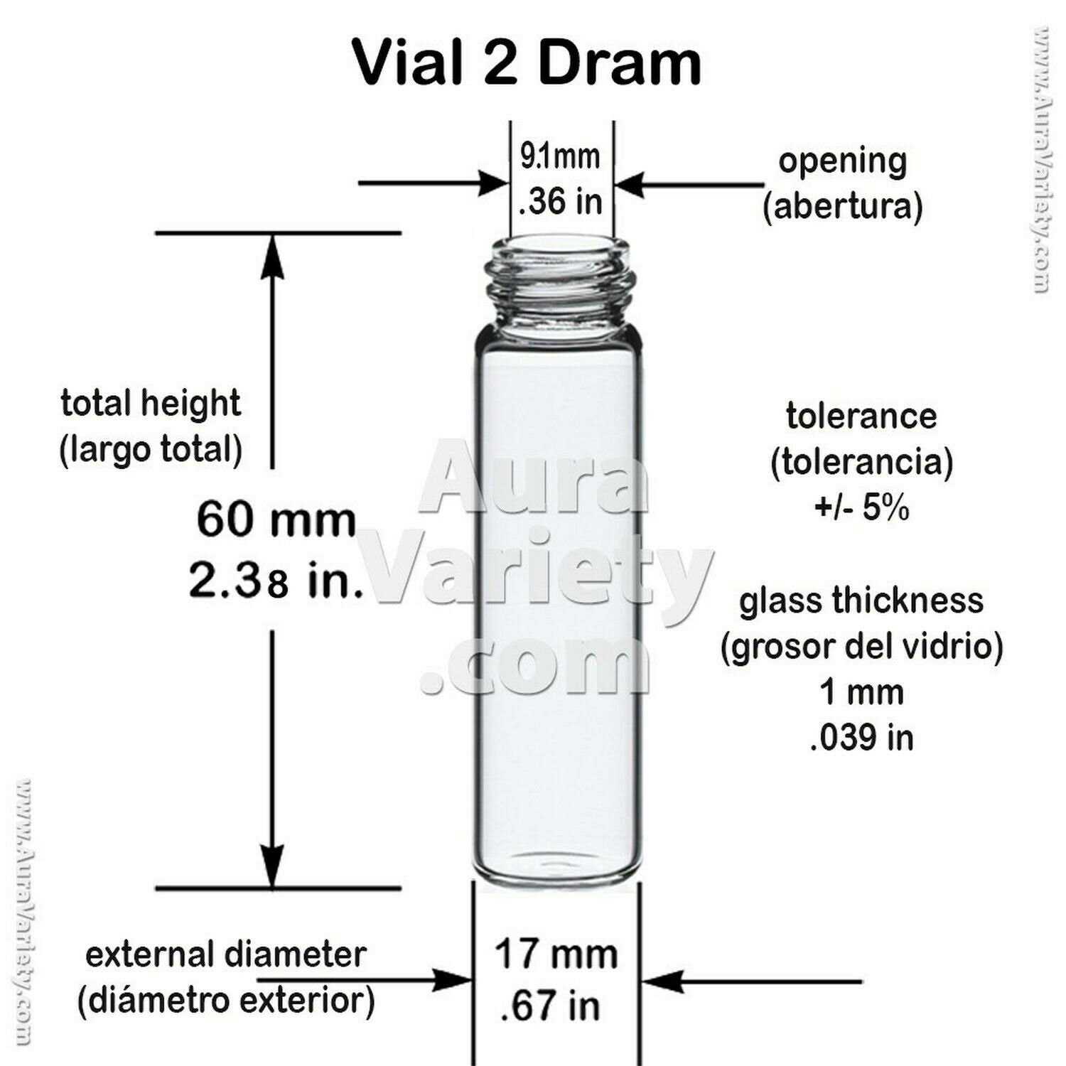1st Choice Glass Vials 2 Dram