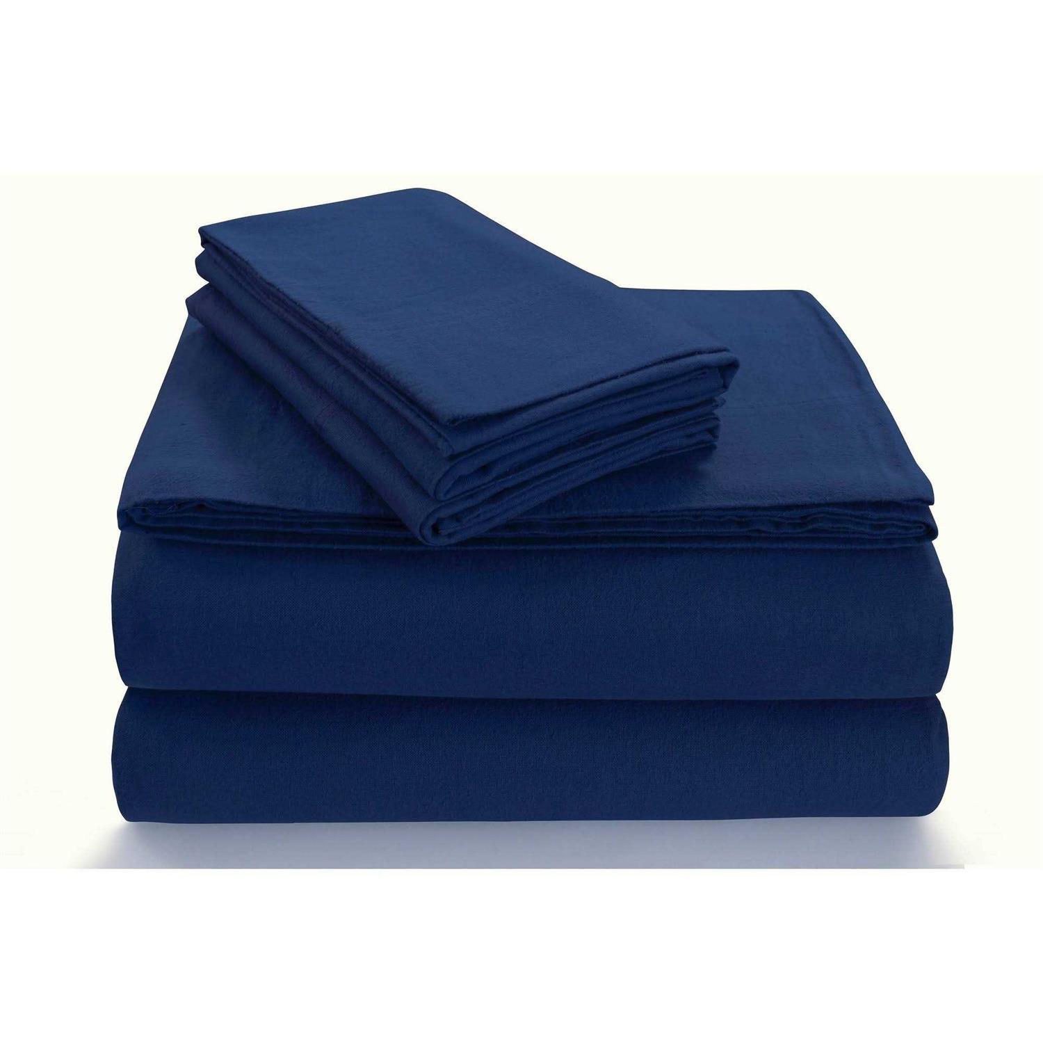 Tribeca Living Extra Deep Pocket Solid Flannel Sheet Set
