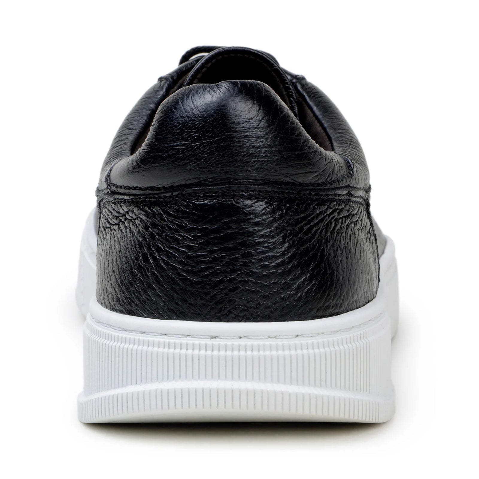 Men’s Belvedere Matteo Deerskin Leather Dress Tennis Shoe in Black