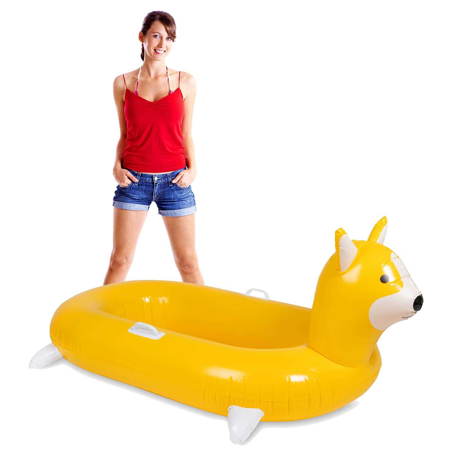 The Corgi Floatie by Kanyan. Giant Iatable Dog Pool Float