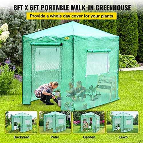 VEVOR Pop-Up Greenhouse Portable Greenhouse with Doors & Windows Set Up in Minutes