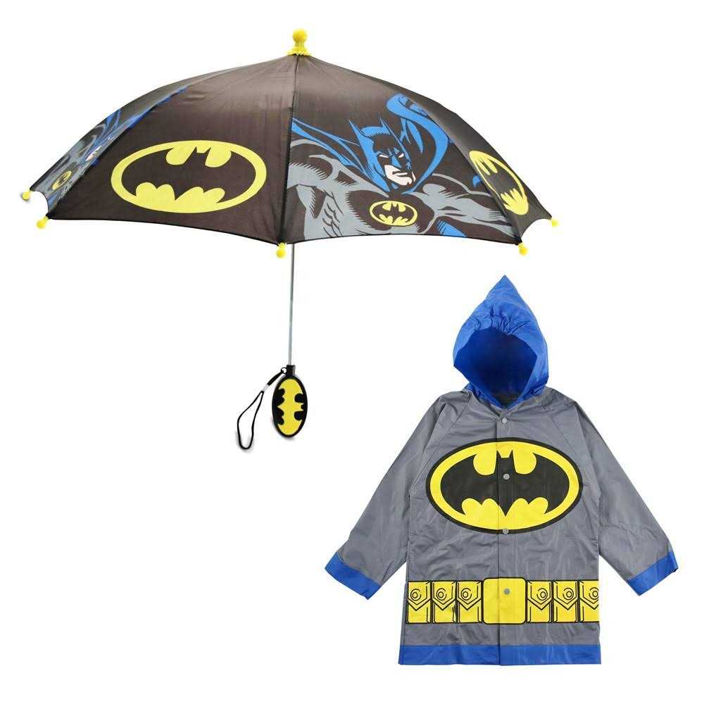 DC Comics Batman Boy’s Umbrella and Raincoat Set