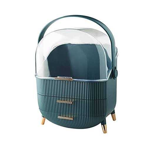 Zglori Makeup Organizer, Cosmetics Makeup Storage Box Skincare Organizers With Lid And Drawers