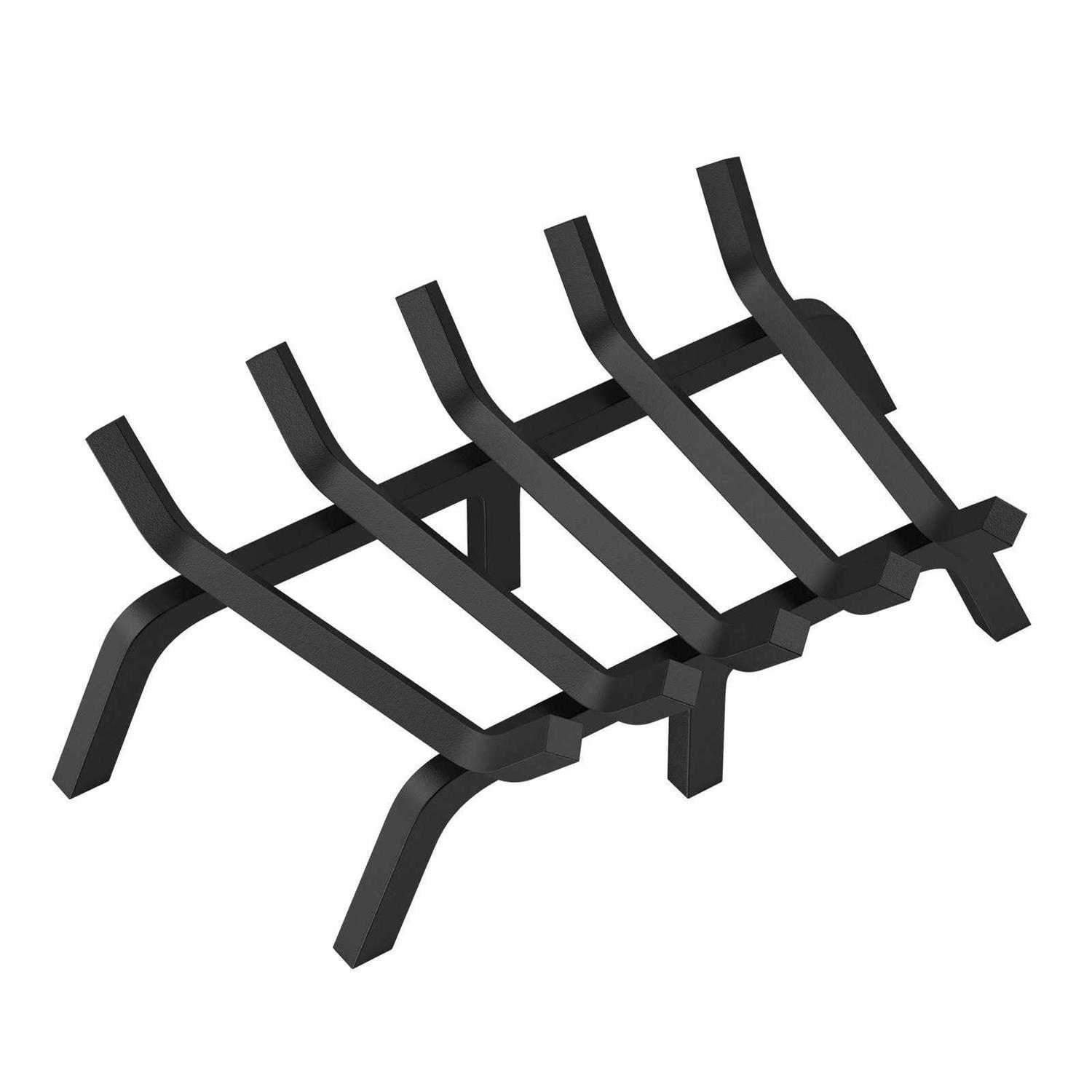 VEVOR Fireplace Log Grate Heavy-Duty Fireplace Grate Solid Powder-coated Steel Bars Log Firewood Burning Rack Holder