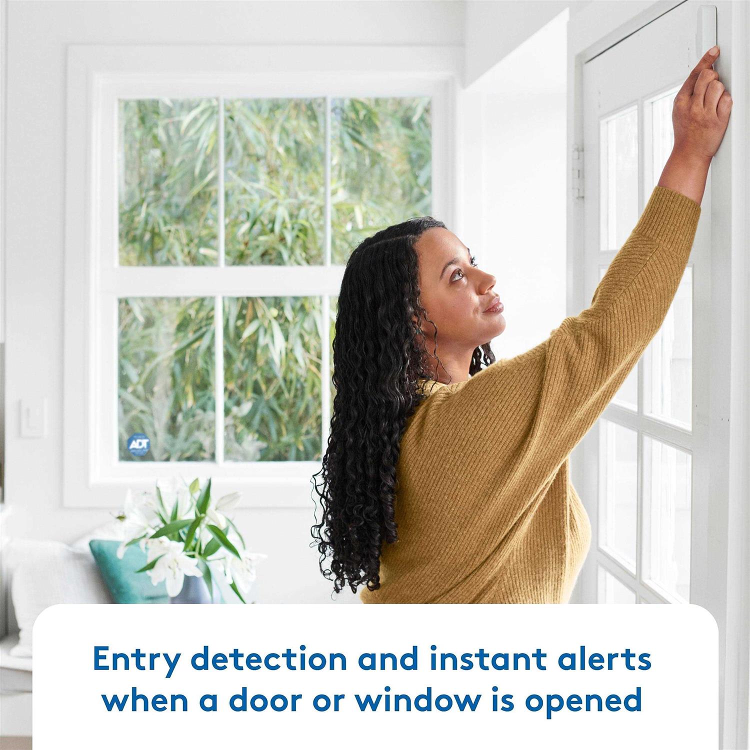 ADT Self Setup Door and Window Sensor Wireless with A Customizable Open Chime