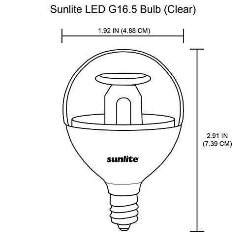 Sunlite LED G16.5 Globe Light Bulb