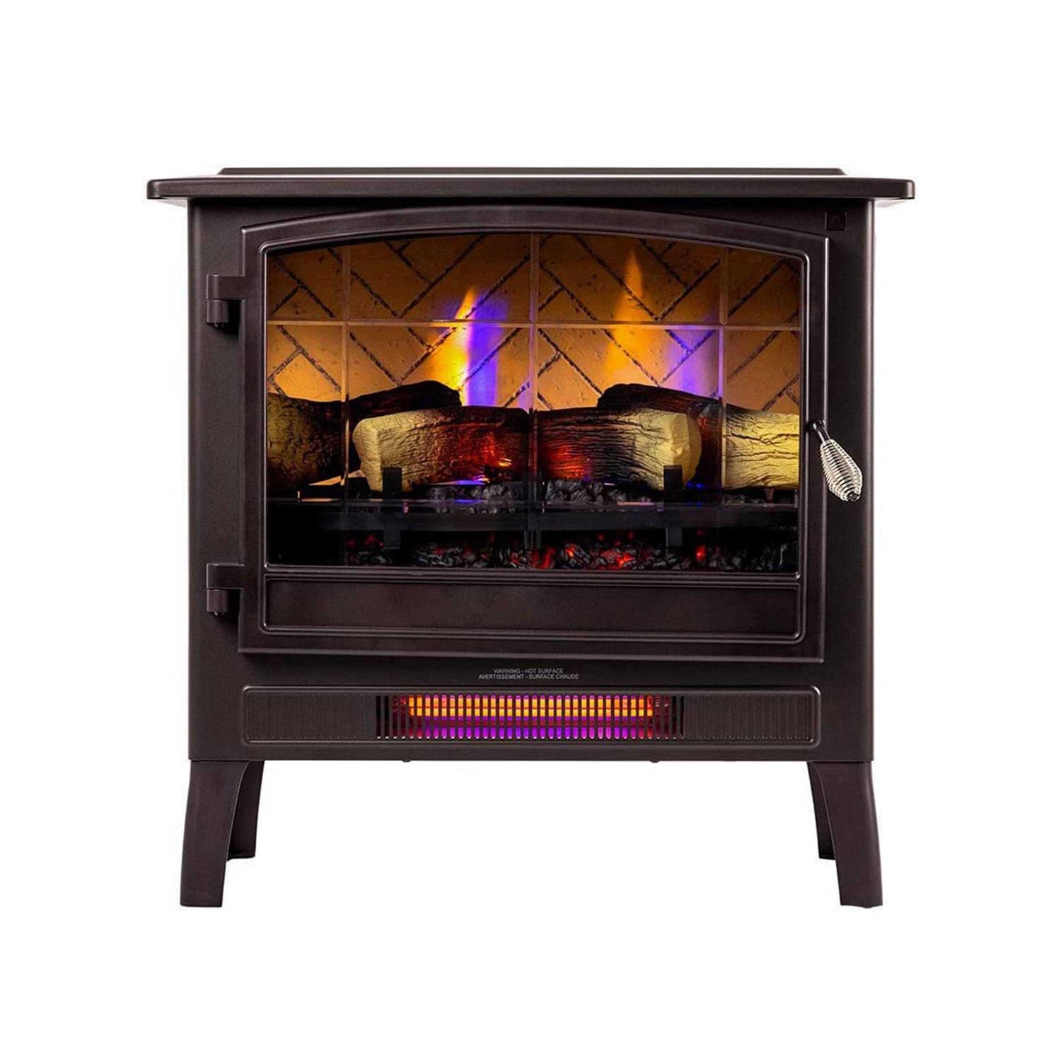 Country Living Infrared Freestanding Electric Fireplace Stove Heater
