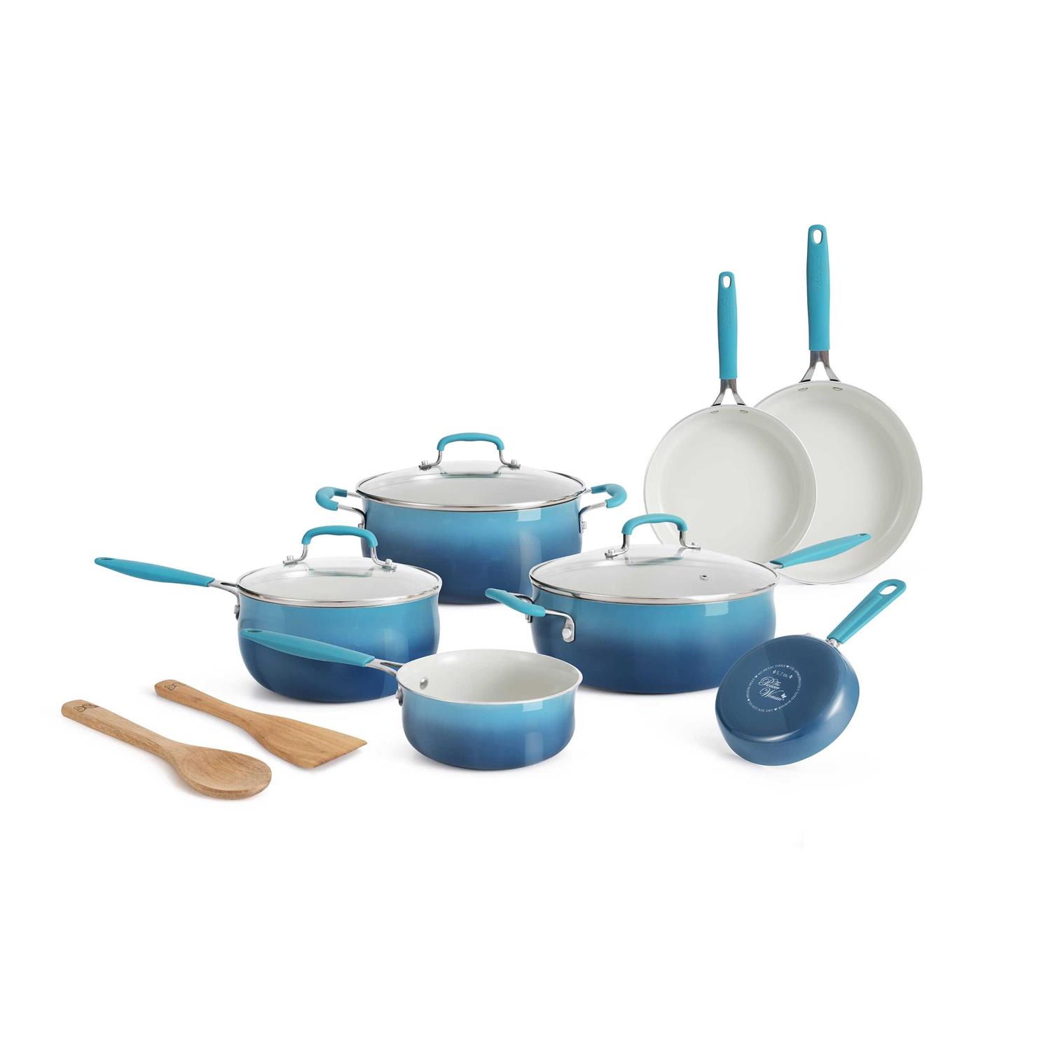 The Pioneer Woman Classic Ceramic Breezy Blossom Cookware Set