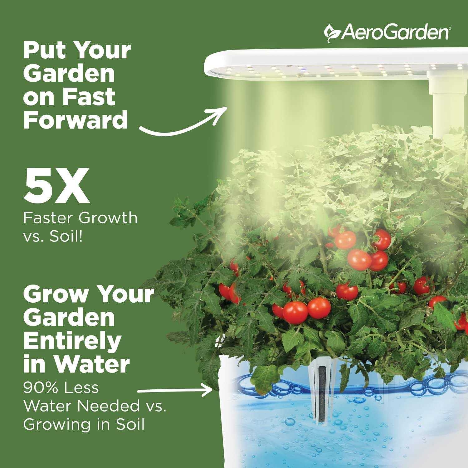 AeroGarden Harvest Slim with Gourmet Herb Seed Pod Kit