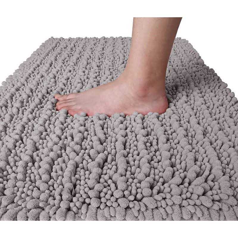 Yimobra Original Luxury Chenille Bath Mat Soft Shaggy Super Absorbent and