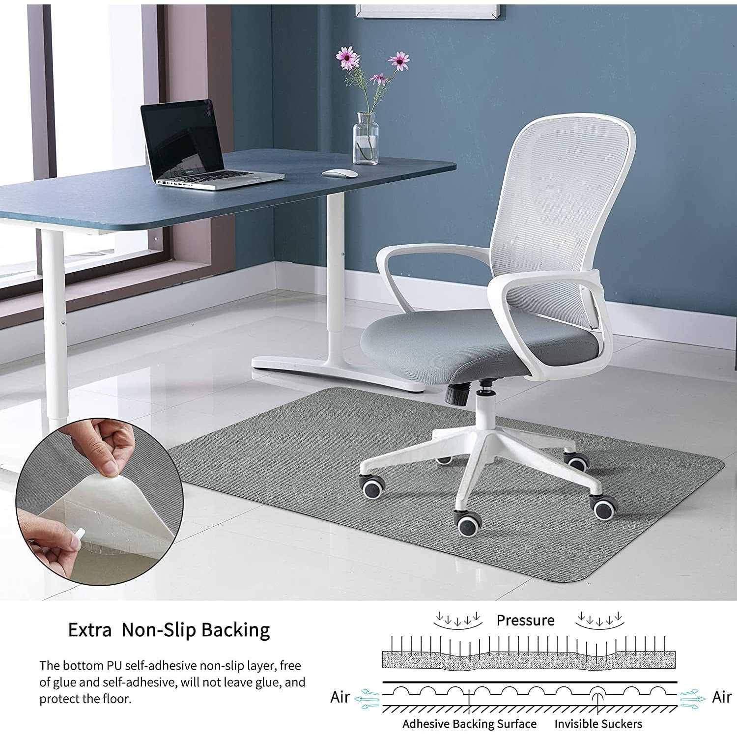 FreeLung Office Chair Mat for Hardwood Floor 1/6 in Thick 55×35 Rolling Chair Mat