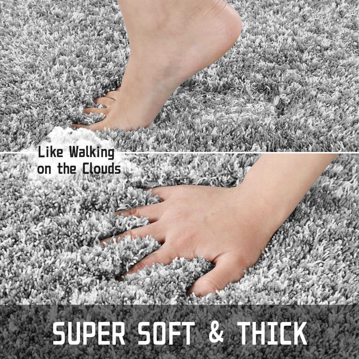 Yimobra Original Luxury Chenille Bath Mat Soft Shaggy Super Absorbent and