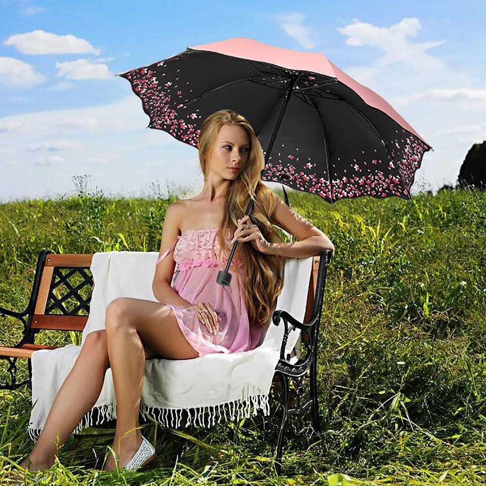 Sakura Umbrella-Windproof Anti Rain/Sun,Cherry Blossom Folding Umbrella
