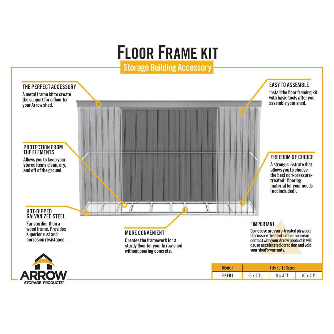 Arrow Yardsaver 4X7 Floor Frame